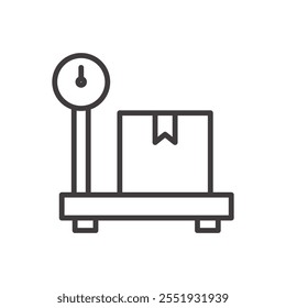 Plataforma dimensiona ícone isolado no fundo branco. Ícone de vetor.