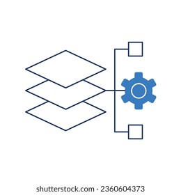 Plataforma como servicio (PaaS). Icono de trazo modificable del vector.