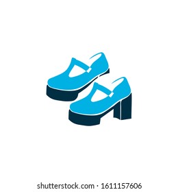 Platform shoes icon colored symbol. Premium quality isolated footwear element in trendy style.