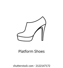 platform shoes icon in vector. logotype