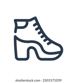 Zapatos de plataforma Y2K Icono de Vector Ilustración