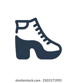 Platform Shoes Y2K Vector Icon Illustration