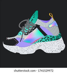 Platform sneakers casual shoes massive heel trendy