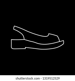platform summer sandals icon. platform sandals trendy illustration