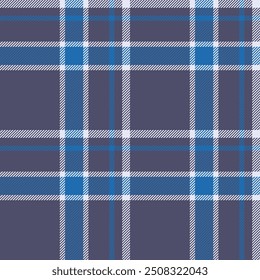 Platform textile texture seamless, wide tartan pattern plaid. Trousers background fabric vector check in pastel and cyan colors palette.