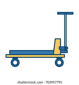 platform trolley cargo cart delivery equipment icon
