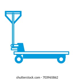 platform trolley cargo cart delivery equipment icon