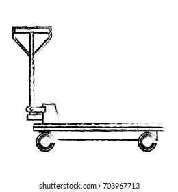 platform trolley cargo cart delivery equipment icon