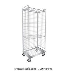 Platform Trolley with Mesh Side