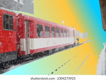 En invierno, la plataforma utiliza un color de gradación. Resalta el brillo con amarillo y azul.