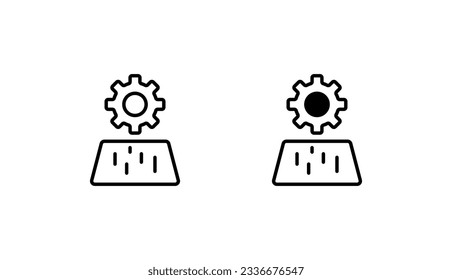 Platforming icon design with white background stock illustration
