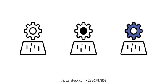 Platforming icon design with white background stock illustration