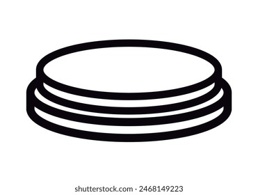 Platforms circular stage black icon