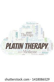 Platin Therapy word cloud. Wordcloud made with text only.