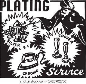 Plating Service - Retro Ad Art Banner for Business  