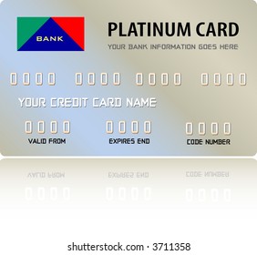 Platinum Credit Card (Vector fully editable and resizable)