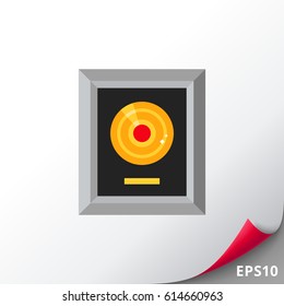 Platinum lp in silver frame icon