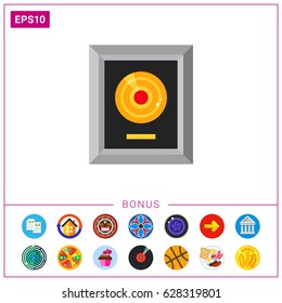 Platinum lp in silver frame icon