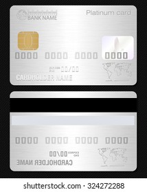 Platinum Metal Texture Bank Card