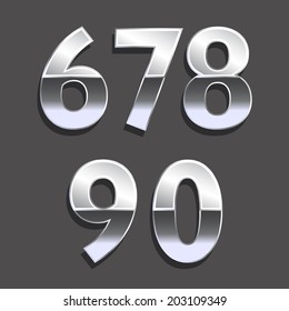 Platinum numbers. Concept of luxury, VIP, rich. Vector icons