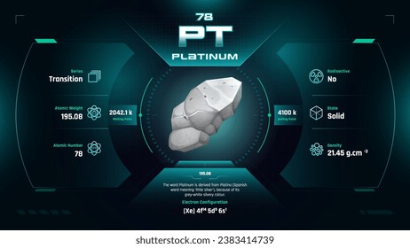 Platinum Parodic Table Element 78-Fascinating Facts and Valuable Insights-Infographic vector illustration design