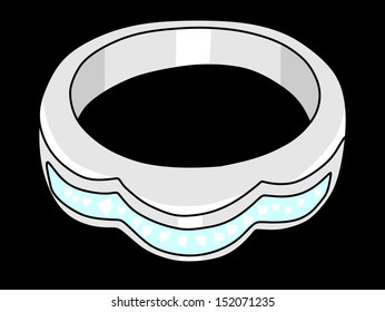 platinum ring vector illustration 