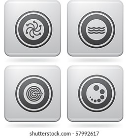 Platinum Square 2D Icons Set: Abstract