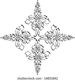 Platinum steel celtic knot ribbon abstract people design vector illustration