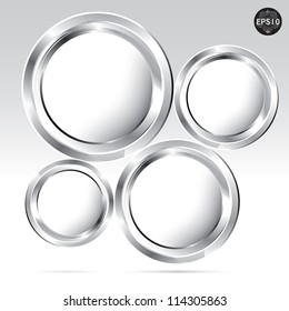 Platinum web design bubble, vector