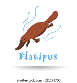 Platipus icon. Logotype for business. Vector illustration.