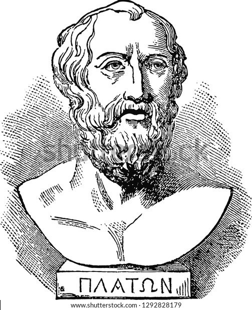 Plato, 427 - 347 BC, Greek Philosopher, Portrait, Bust Stock Photo