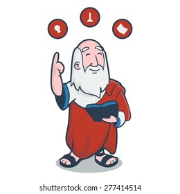 Plato in cartoon style vector