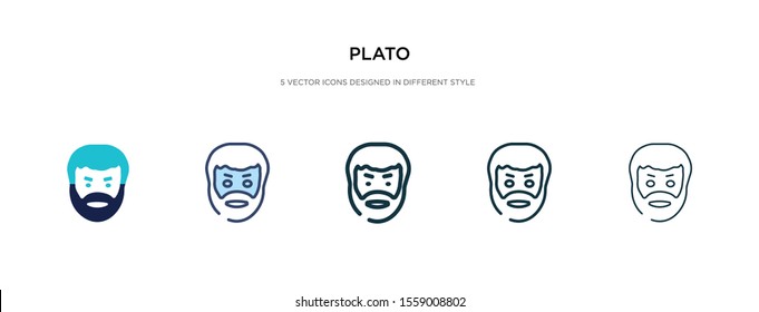 plato icon in different style vector illustration. two colored and black plato vector icons designed in filled, outline, line and stroke style can be used for web, mobile, ui