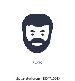 plato icon. Simple element illustration from greece concept. plato editable symbol design on white background. Can be use for web and mobile.