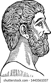 Plato, vintage engraved illustration drawing