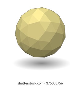 Platonic 3d. Color geometry figure.