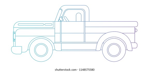 Platos truck isolated icon