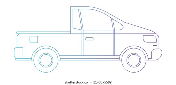 Platos truck isolated icon