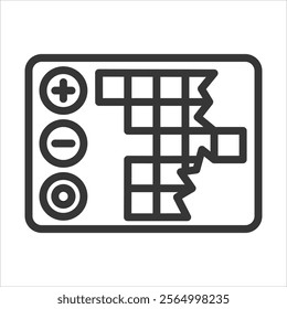 Plats Outline Icon Vector Illustration