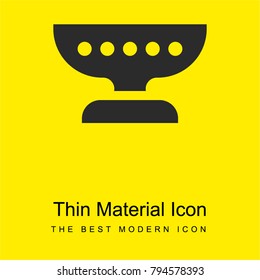 Platter bright yellow material minimal icon or logo design