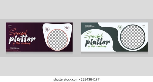 Platter delicious social media digital marketing creative design cover post design 