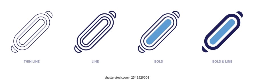 Platter icon in 4 different styles. Thin Line, Line, Bold, and Bold Line. Duotone style. Editable stroke.