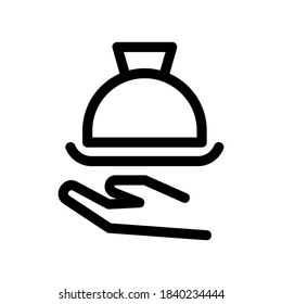 icono de bandeja o logotipo símbolo de signo aislado ilustración vectorial - iconos vectoriales de estilo negro de alta calidad

