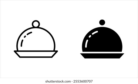 Platter icon set. restaurant sign. waiter symbol vector illustration on white background