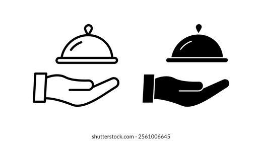 Platter Icon set. Symbol isolated white background. vector illustration. color editable.