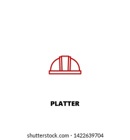platter icon. platter vector design. sign design. red color