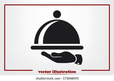 Platter Icon Vector Illustration.