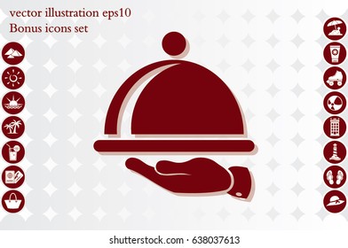 platter icon vector illustration eps10