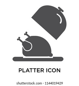 Platter icon vector isolated on white background for your web and mobile app design, Platter logo concept