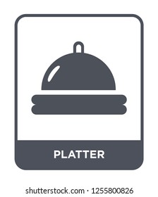 platter icon vector on white background, platter trendy filled icons from Kitchen collection, platter simple element illustration